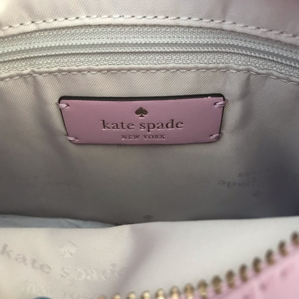 Kate Spade Purse Pink Croco Embossed Leather Dumpling Crossbody Bag KE475 New - Picture 10 of 16